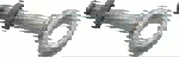 Fixed Lifting Eye Bolt: With Shoulder, 800 lb Capacity, 5/16 Thread, Grade 1030 Steel